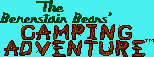 Title screen for the Game Gear game The Berenstain Bears' Camping Adventure.