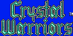 Title screen for the Game Gear game Crystal Warriors.