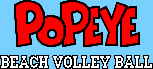 Title screen for the Game Gear game Popeye: Beach Volley Ball.