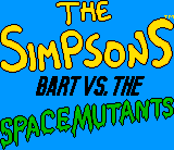 Title screen for the Game Gear game The Simpsons: Bart Vs. The Space Mutants.