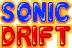 Title screen for the Game Gear game Sonic Drift.