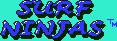 Title screen for the Game Gear game Surf Ninjas.