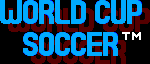 Title screen for the Game Gear game World Cup Soccer.