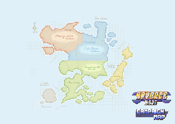 Thumbnail for a map of Campaign Map for the GBA game Advance Wars.