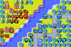 Thumbnail for a map of Field Training Dogfights for the GBA game Advance Wars.