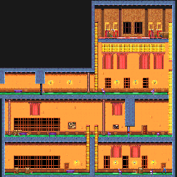 Thumbnail for a map of Act 5: School Of Assassins 3 for the GBA game Bruce Lee: Return Of The Legend.