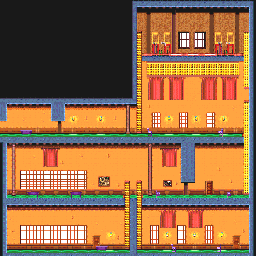 Thumbnail for a map of Act 5: School Of Assassins 3 (Unmarked) for the GBA game Bruce Lee: Return Of The Legend.