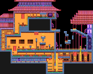 Thumbnail for a map of Act 9: Revenge 2 for the GBA game Bruce Lee: Return Of The Legend.