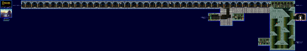 Thumbnail for a map of Eternal Corridor for the GBA game Castlevania: Circle Of The Moon.