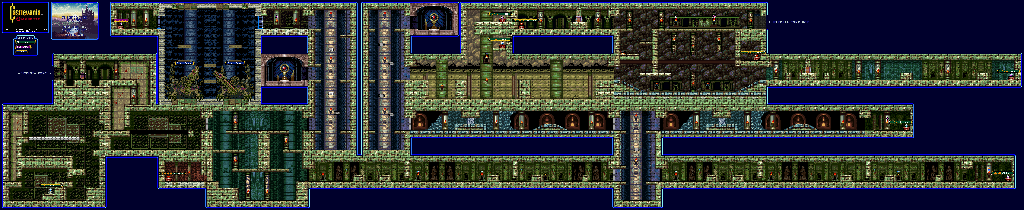 Thumbnail for a map of Underground Gallery for the GBA game Castlevania: Circle Of The Moon.