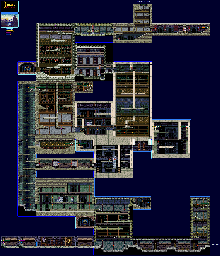 Thumbnail for a map of Underground Warehouse for the GBA game Castlevania: Circle Of The Moon.