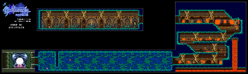 Thumbnail for a map of Castle A Room Of Illusion for the GBA game Castlevania: Harmony Of Dissonance.