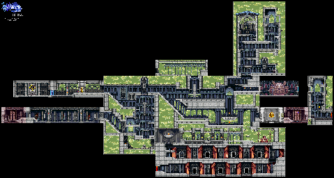 Thumbnail for a map of Castle B Corridor In The Air for the GBA game Castlevania: Harmony Of Dissonance.