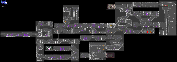 Thumbnail for a map of Castle B Moss-Grown Cave for the GBA game Castlevania: Harmony Of Dissonance.