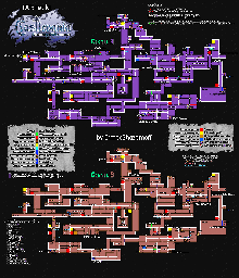 Thumbnail for a map of Castles A & B (Guide) for the GBA game Castlevania: Harmony Of Dissonance.