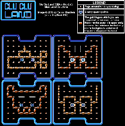 Thumbnail for a map of Blue Levels for the GBA game Clu Clu Land.