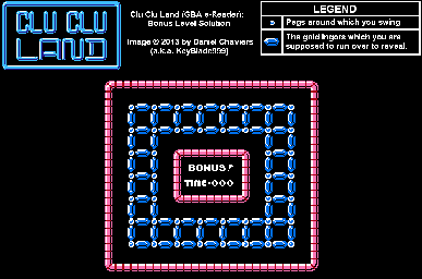 Thumbnail for a map of Bonus Level for the GBA game Clu Clu Land.
