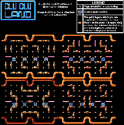 Thumbnail for a map of Brown Levels for the GBA game Clu Clu Land.