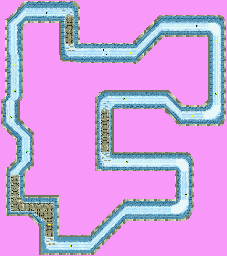 Thumbnail for a map of Barin Meteor Gorge for the GBA game Crash Nitro Kart.