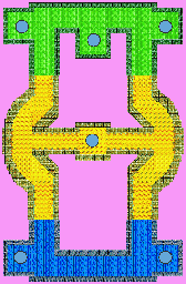 Thumbnail for a map of Teknee Hub for the GBA game Crash Nitro Kart.