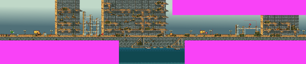 Thumbnail for a map of Mission 2: The Port Of Karlingrad Level 1 for the GBA game CT Special Forces: Bioterror.