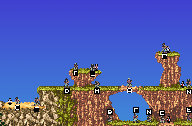 Thumbnail for a map of Mission 5: The Atoll Of Pom-Pom-Galli Level 3 - Sniper for the GBA game CT Special Forces: Bioterror.