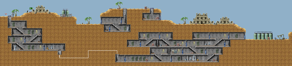 Thumbnail for a map of Mission 2: The Arid Desert Level 2 for the GBA game CT Special Forces.
