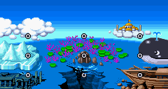 Thumbnail for a map of World Map (In-Game Map) for the GBA game Densetsu no Starfy.
