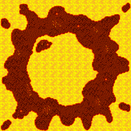 Thumbnail for a map of Lava 01 for the GBA game Diddy Kong Pilot.