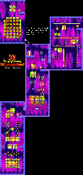 Thumbnail for a map of Jungle World Contraption Cave for the GBA game DK: King Of Swing.