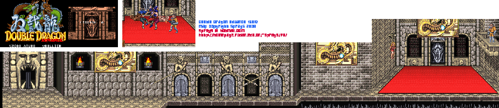 Thumbnail for a map of Mission 8: The Grand Hall for the GBA game Double Dragon Advance.