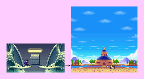 Thumbnail for a map of Baba's Palace for the GBA game Dragon Ball: Advanced Adventure.