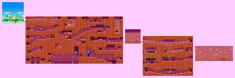 Thumbnail for a map of Yajirobe's Prairie for the GBA game Dragon Ball: Advanced Adventure.