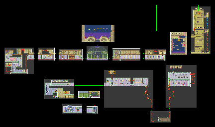 Thumbnail for a map of Area 2: Art Museum Area 2-1: Art Museum (Unmarked) for the GBA game Drill Dozer.
