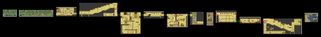 Thumbnail for a map of Area 3: Kuru Ruins Area 3-1: Kuru Ruins (Unmarked) for the GBA game Drill Dozer.