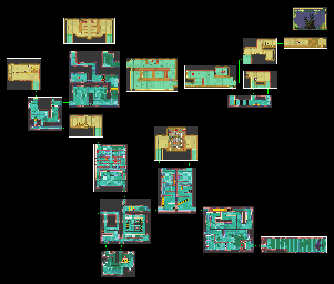 Thumbnail for a map of Area 3: Kuru Ruins Area 3-2: Sunken Ruins (Unmarked) for the GBA game Drill Dozer.