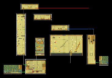 Thumbnail for a map of Area 3: Kuru Ruins Area 3 Secret Area: Forgotten Ruins (Unmarked) for the GBA game Drill Dozer.