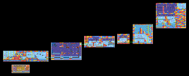 Thumbnail for a map of Red Dozers' Training Course (Unmarked) for the GBA game Drill Dozer.