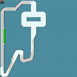 Thumbnail for a map of Bishop Series Ancient Mesa: Skating Circuit for the GBA game F-Zero: Maximum Velocity.
