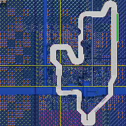 Thumbnail for a map of Bishop Series Bianca City: Ultimate Circuit for the GBA game F-Zero: Maximum Velocity.