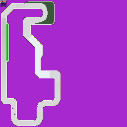 Thumbnail for a map of Multiplayer Mode Silence: Open Circuit for the GBA game F-Zero: Maximum Velocity.