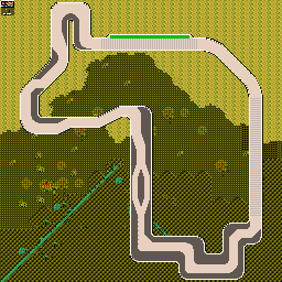 Thumbnail for a map of Pawn Series Stark Farm: Second Circuit for the GBA game F-Zero: Maximum Velocity.