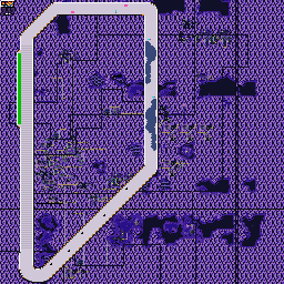 Thumbnail for a map of Queen Series Crater Land: Loop Circuit for the GBA game F-Zero: Maximum Velocity.