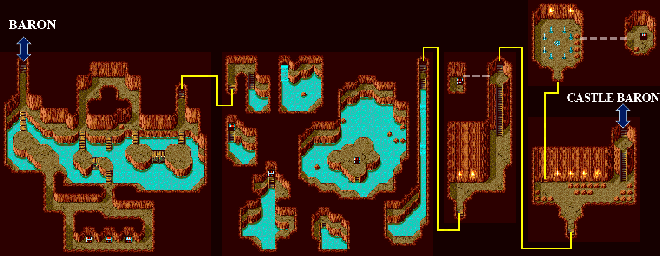 Thumbnail for a map of Old Waterway for the GBA game Final Fantasy IV Advance.