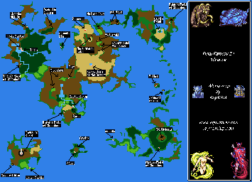 Thumbnail for a map of Overworld (In-Game Map) for the GBA game Final Fantasy IV Advance.