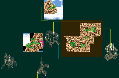 Thumbnail for a map of Esper Mountain for the GBA game Final Fantasy VI Advance.