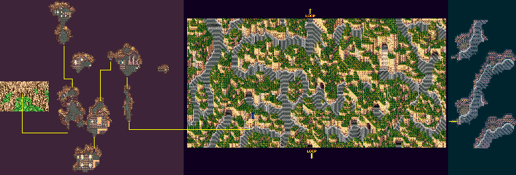 Thumbnail for a map of Returners' Hideout & Lete River for the GBA game Final Fantasy VI Advance.