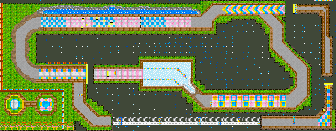 Thumbnail for a map of Amuse Area 2: Miracle Park for the GBA game Gadget Racers.