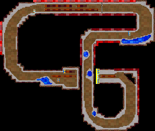 Thumbnail for a map of Amuse Area 3: Coal Mine 1 for the GBA game Gadget Racers.