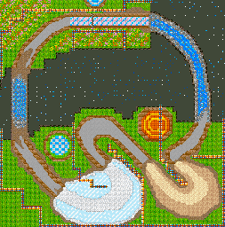 Thumbnail for a map of Amuse Area 6: Race Park for the GBA game Gadget Racers.